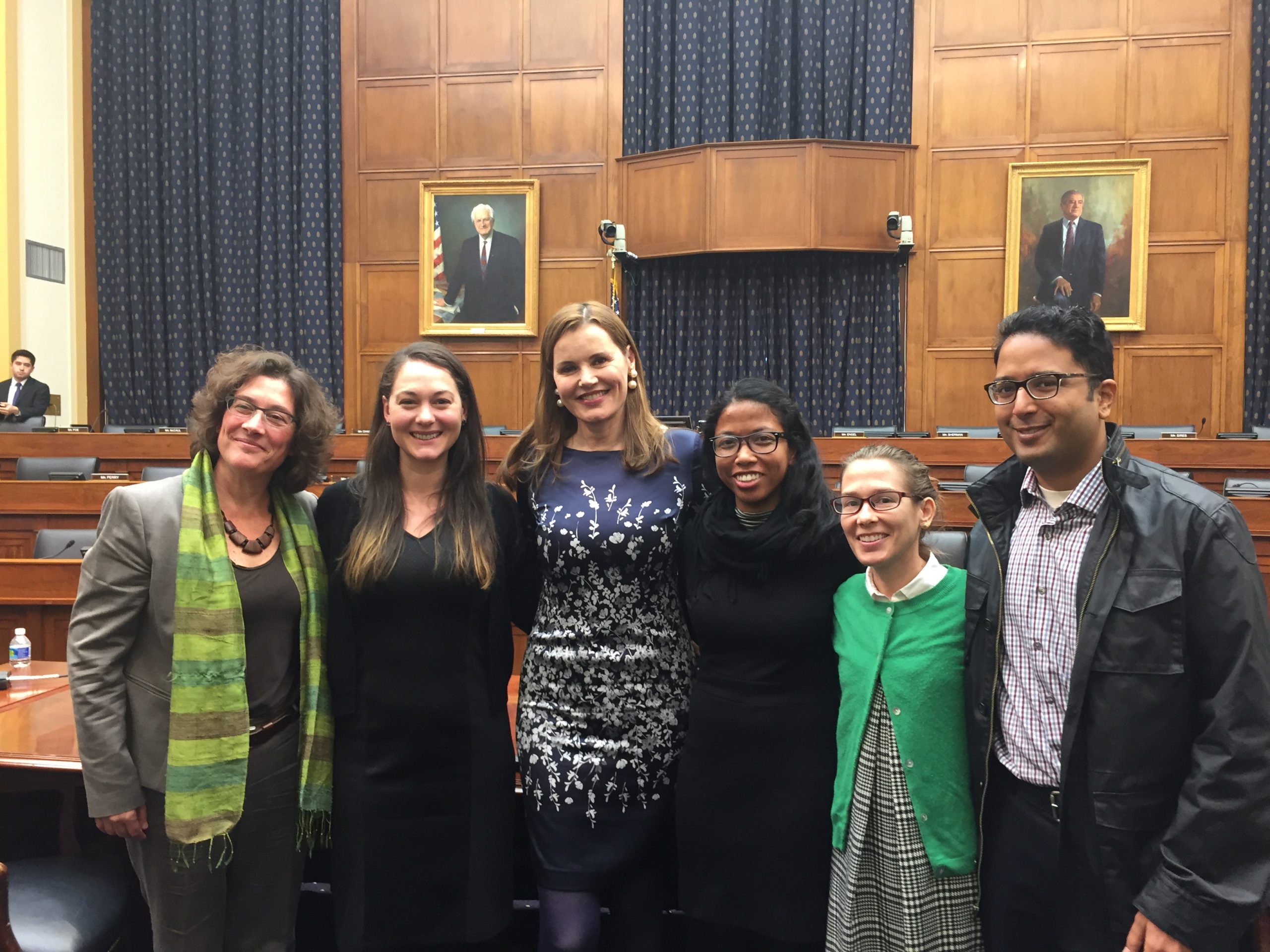 The A4AI team with witness Geena Davis at the hearing.