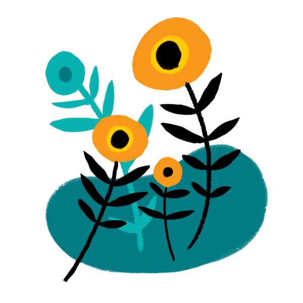 illustrated flowers